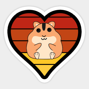 Love Hamster Heart Hamsters Sticker